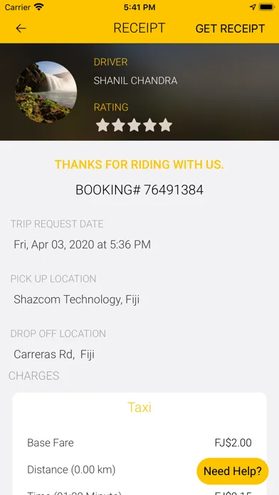 Captures d'écran de FIJI CABS