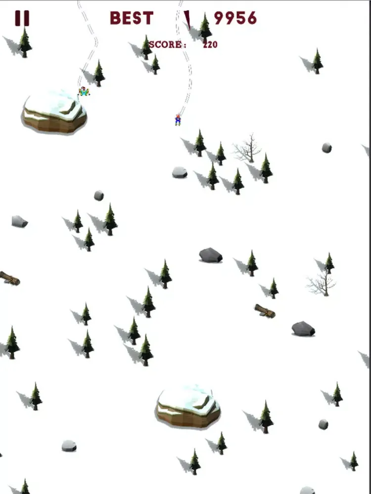 Slope Down Skifree iPad 應用截圖
