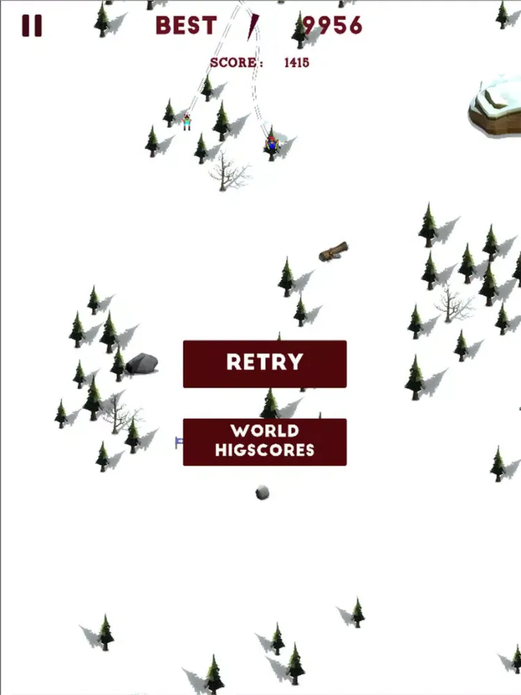 Slope Down Skifree iPad 應用截圖
