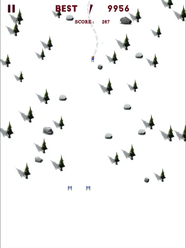 Slope Down Skifree iPad 應用截圖