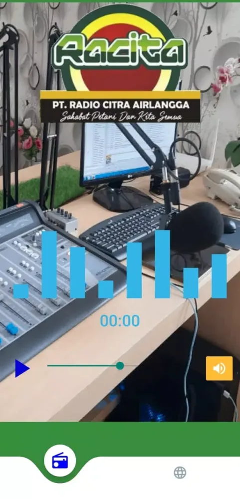 Tangkapan layar Radio Racita