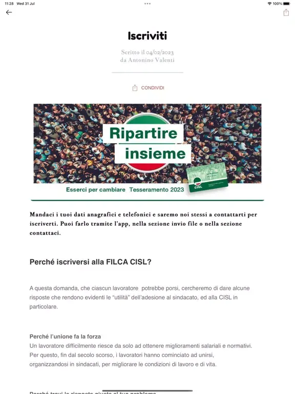 Filca Catania iPad 应用截图