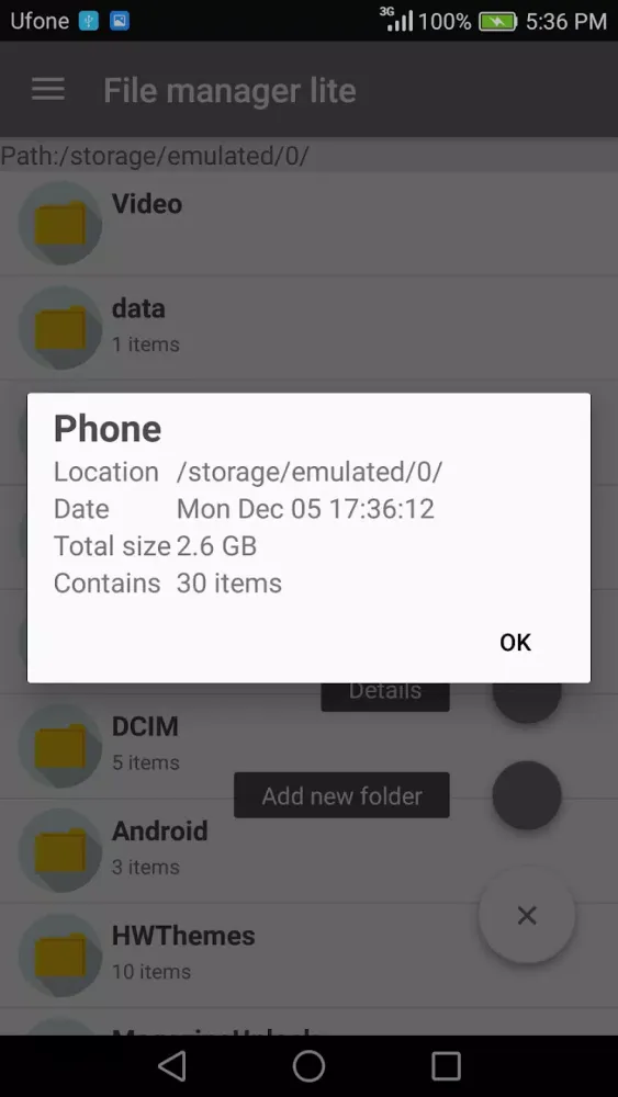 Zrzuty ekranu File Manager - Lite