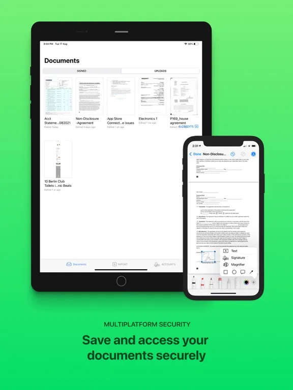 Zap eSign-Scan & Sign PDF iPad 应用截图