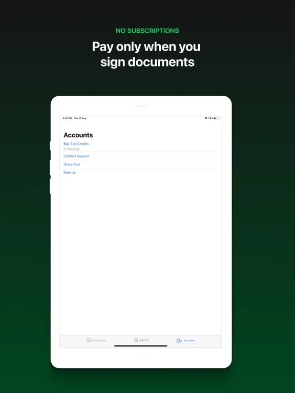 Zap eSign-Scan & Sign PDF iPad 应用截图