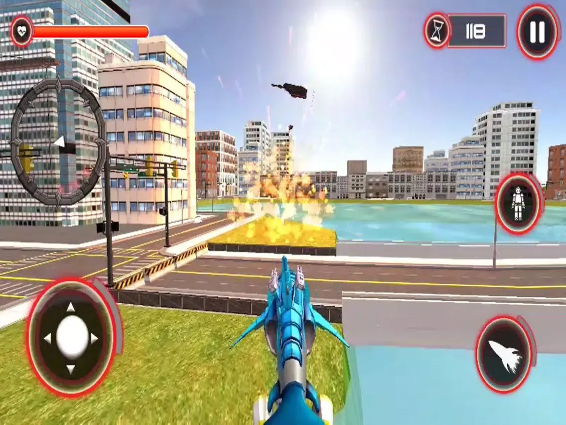 Dolphin Robots Transform City iPad  स्क्रीनशॉट