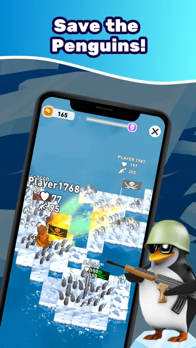Penguin Raft War Survival Idle স্ক্রিনশট
