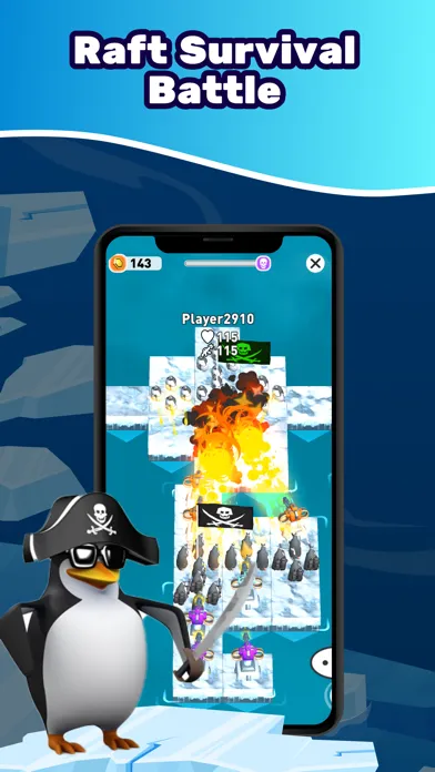 Penguin Raft War Survival Idle স্ক্রিনশট