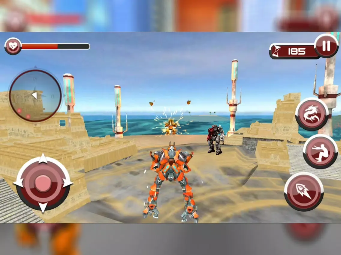 Captures d'écran de Underwater Dragon Robot Sim 3D iPad