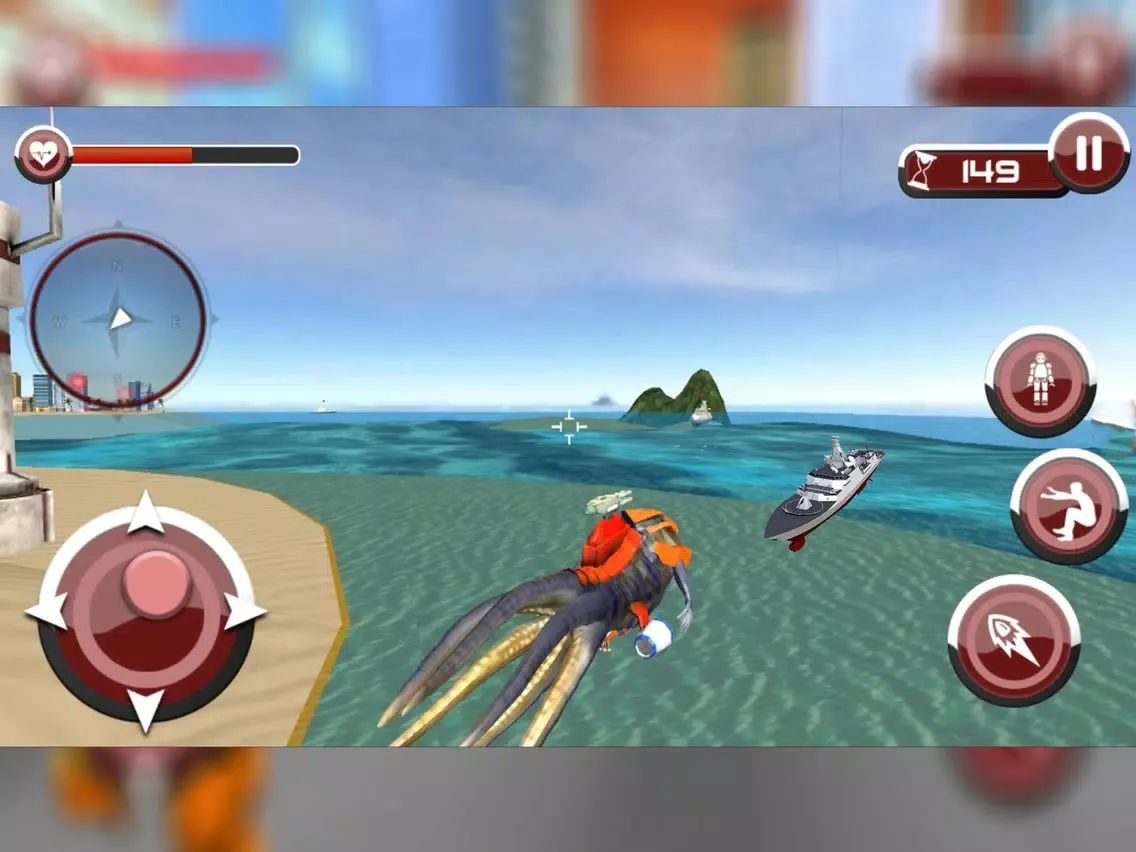 Captures d'écran de Underwater Dragon Robot Sim 3D iPad