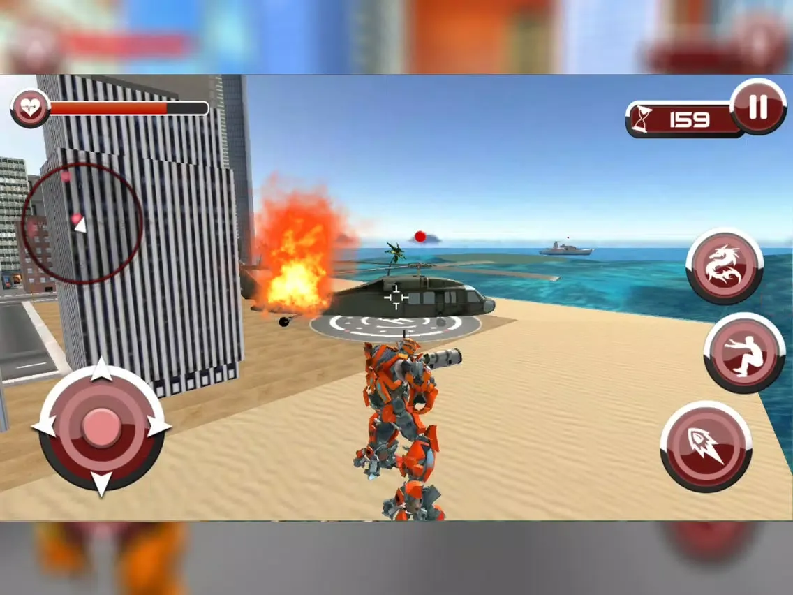 Captures d'écran de Underwater Dragon Robot Sim 3D iPad