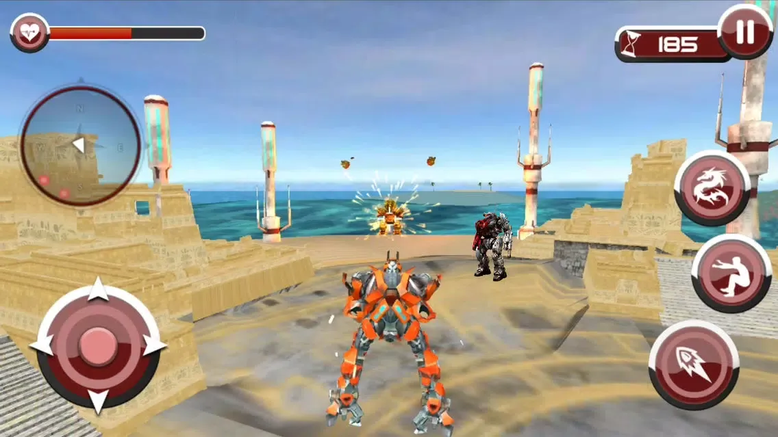 Captures d'écran de Underwater Dragon Robot Sim 3D