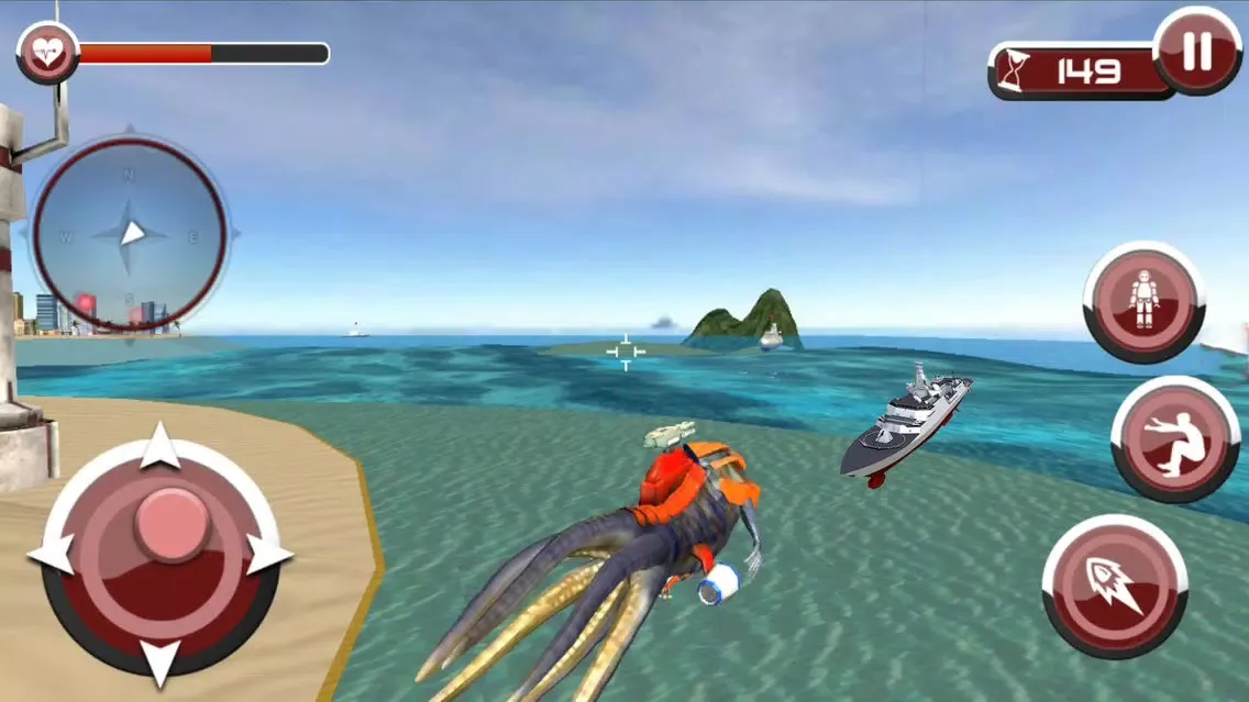 Captures d'écran de Underwater Dragon Robot Sim 3D