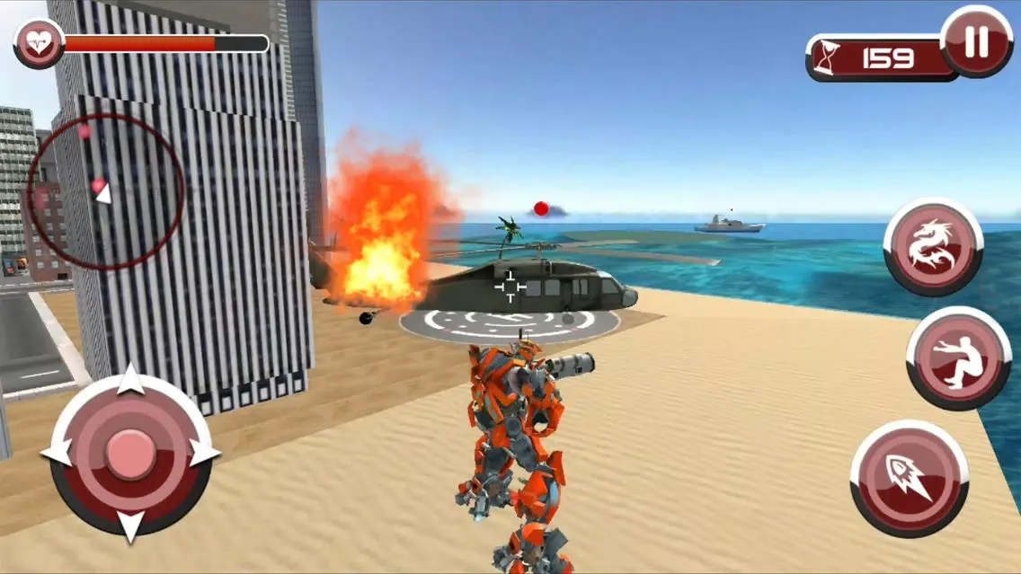 Captures d'écran de Underwater Dragon Robot Sim 3D
