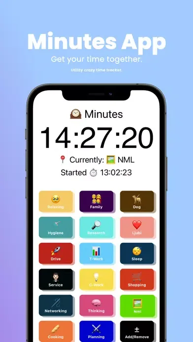 Minutes - time tracking app スクリーンショット