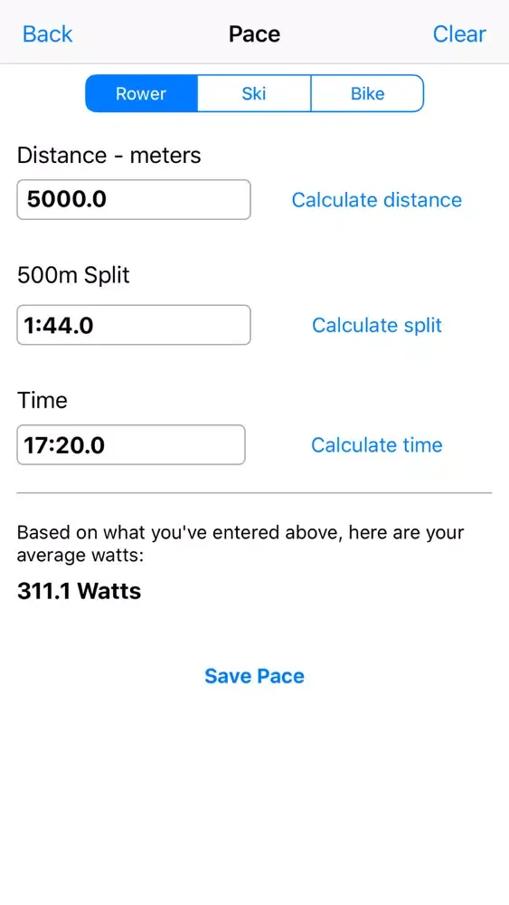 ภาพหน้าจอของ Watts My Pace - Calculator
