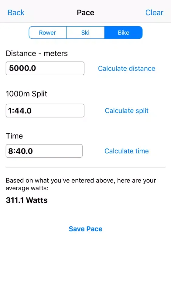 ภาพหน้าจอของ Watts My Pace - Calculator