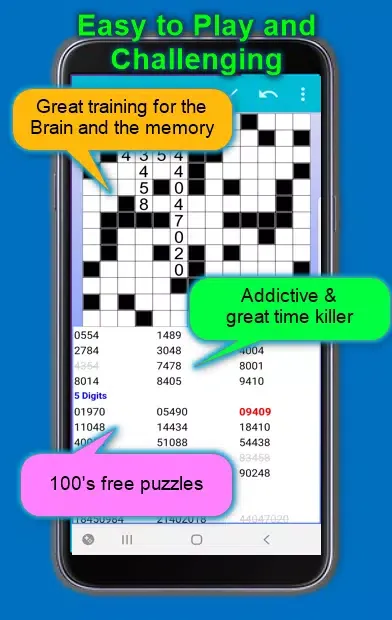 Number Fill in puzzles Numerix Screenshots