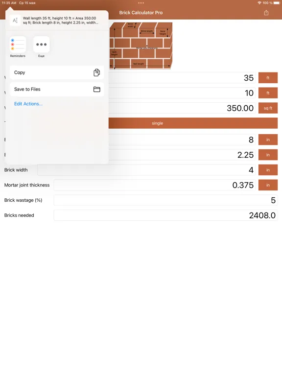Tangkapan skrin Brick Calculator Pro iPad 