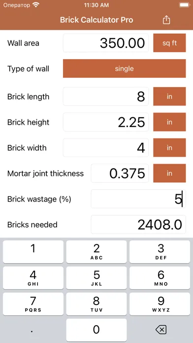 Tangkapan skrin Brick Calculator Pro