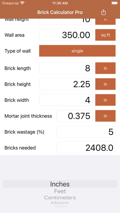 Tangkapan skrin Brick Calculator Pro