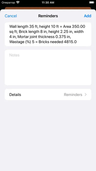 Tangkapan skrin Brick Calculator Pro