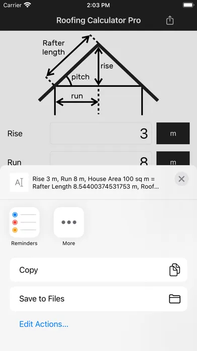 Roofing Calculator Pro スクリーンショット