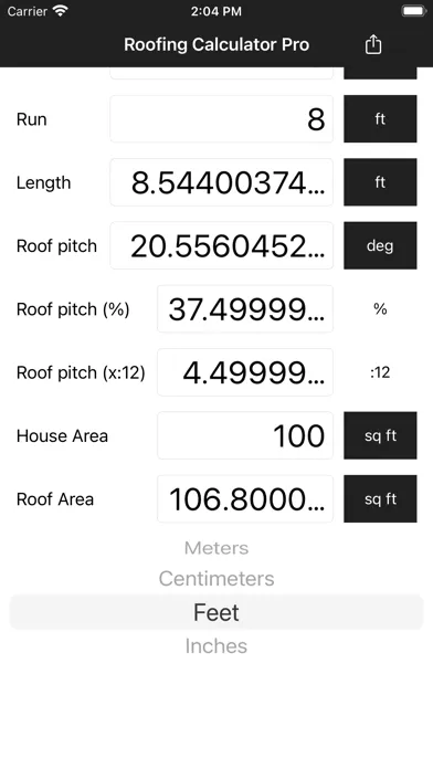 Roofing Calculator Pro スクリーンショット