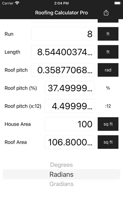 Roofing Calculator Pro スクリーンショット