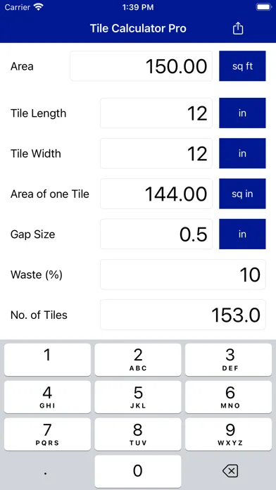 Tile Calculator Pro Screenshots