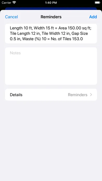 Tile Calculator Pro Screenshots