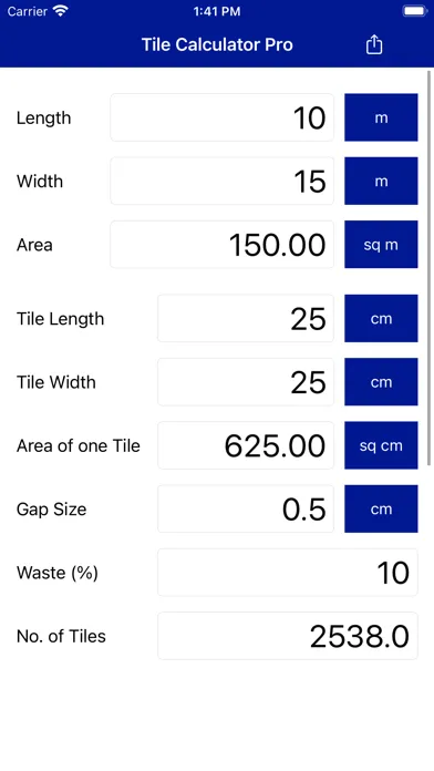Tile Calculator Pro Screenshots