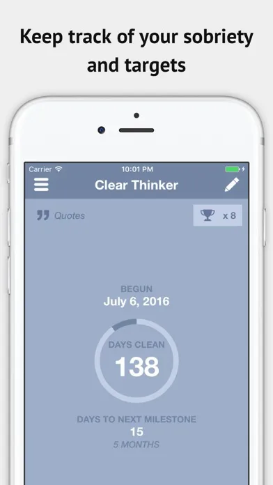 تصاویر Clear Thinker Sobriety Counter