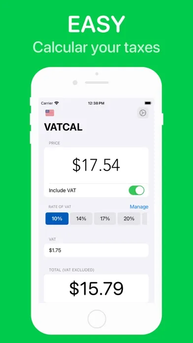 Zrzuty ekranu VATCAL - VAT & Percent Calc