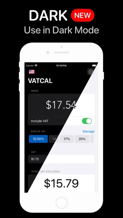 Zrzuty ekranu VATCAL - VAT & Percent Calc