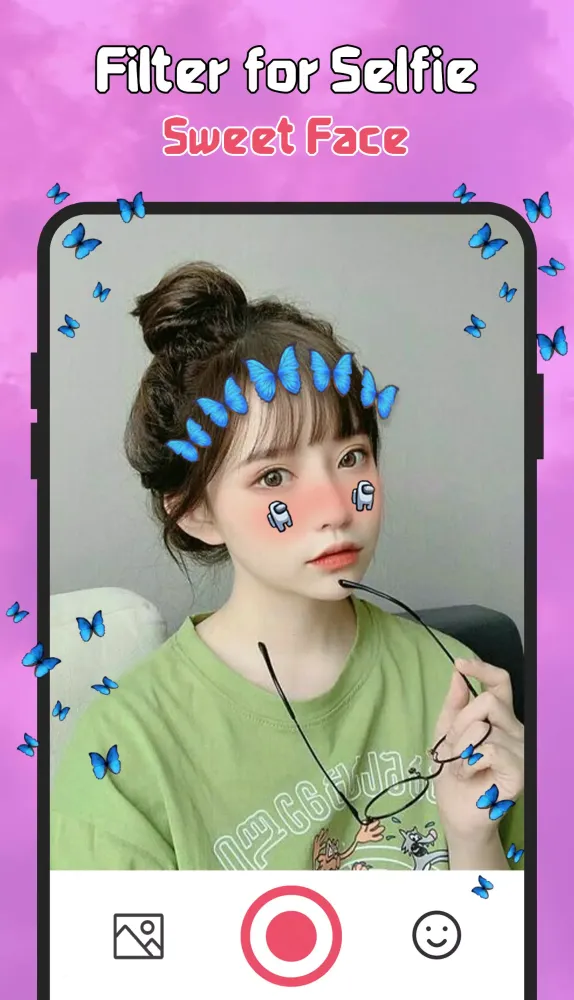 Filter for Selfie - Sweet Face स्क्रीनशॉट