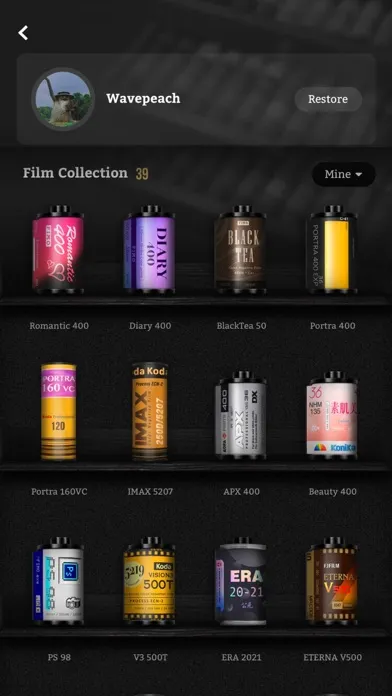 Ảnh chụp màn hình của FIMO - Analog Camera