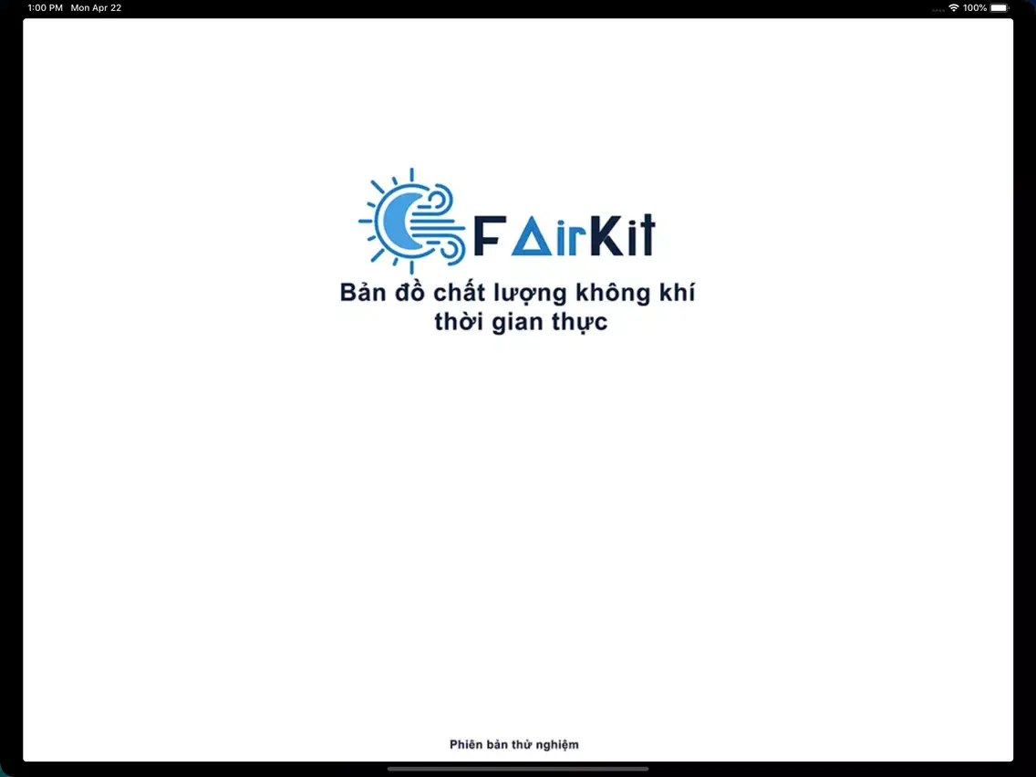 Ảnh chụp màn hình của AirNet iPad 
