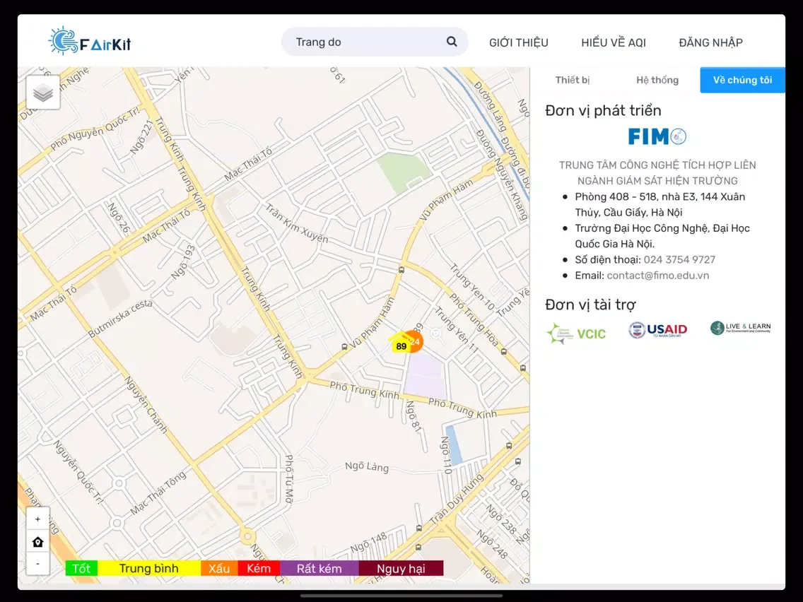 Ảnh chụp màn hình của AirNet iPad 