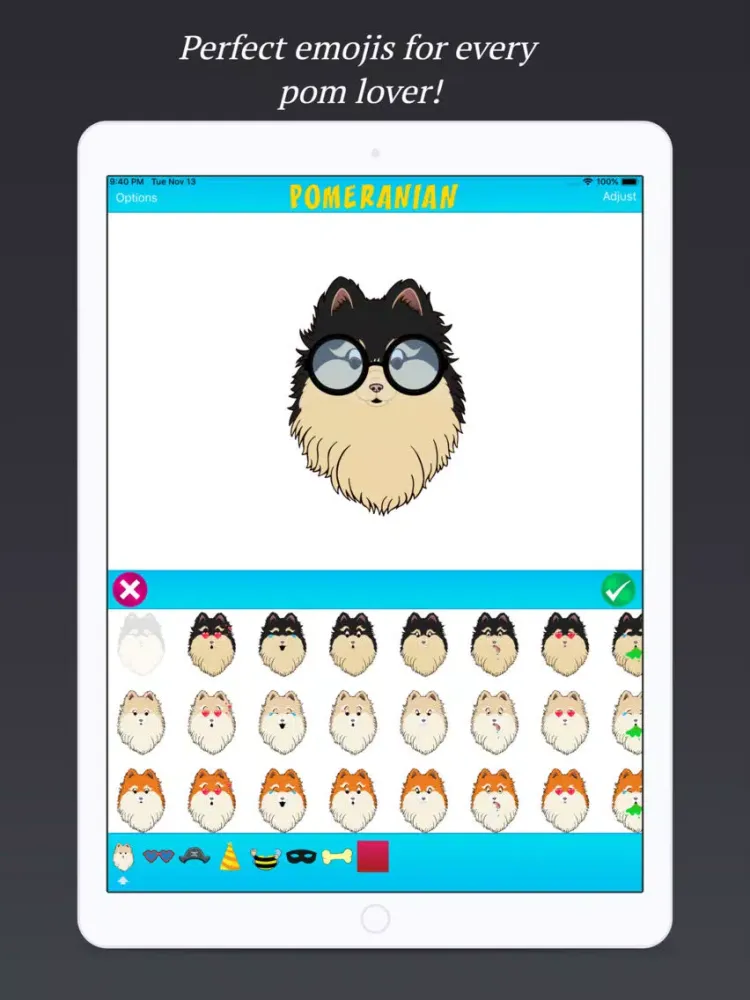 تصاویر Pomeranian Emoji Creations iPad 