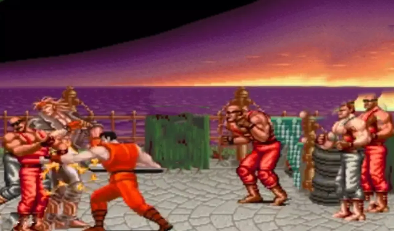 Ảnh chụp màn hình của Final fight arcade game 1989