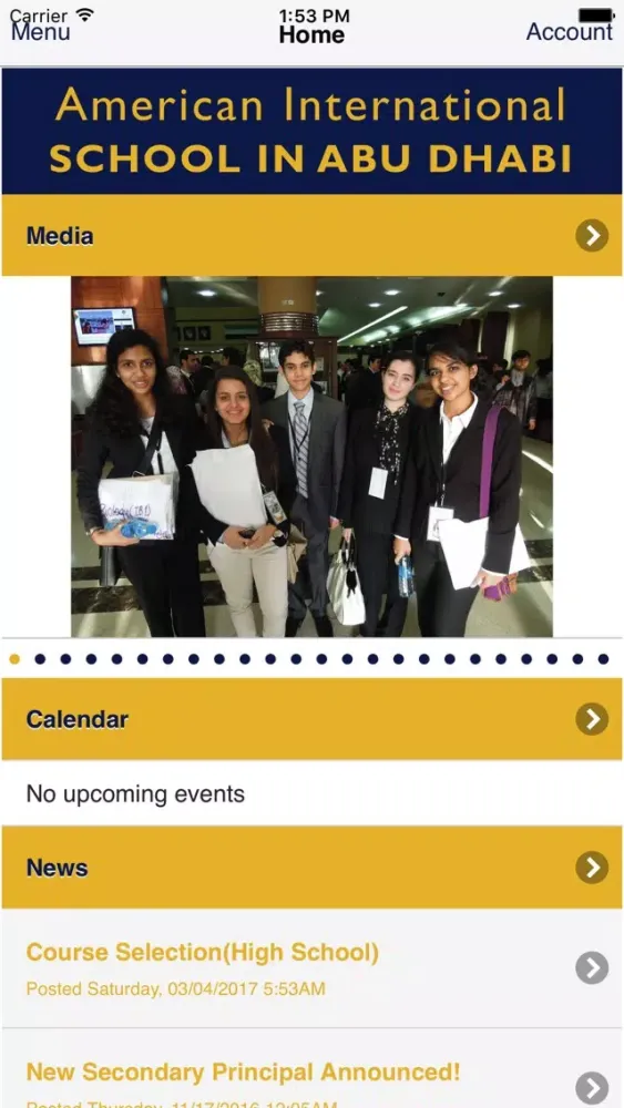Capturas de tela do American International School of Abu Dhabi