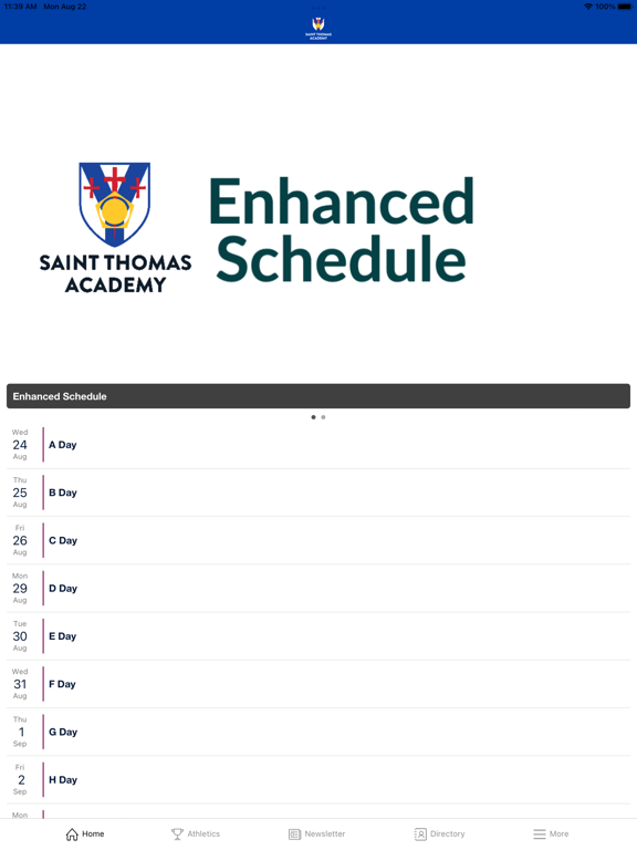 Saint Thomas Academy iPad  स्क्रीनशॉट