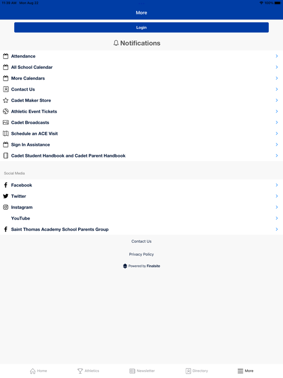 Saint Thomas Academy iPad  स्क्रीनशॉट