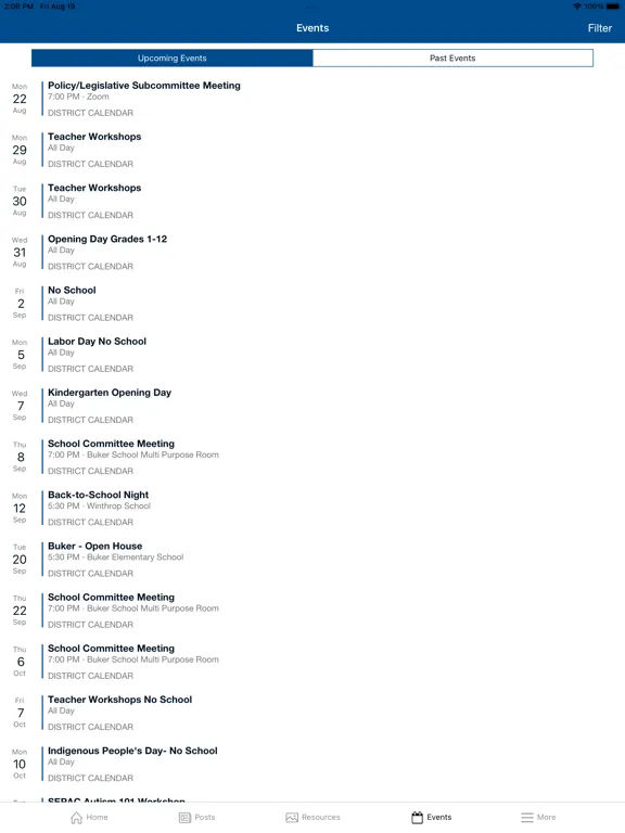 Zrzuty ekranu Hamilton-Wenham RSD Sites iPad 
