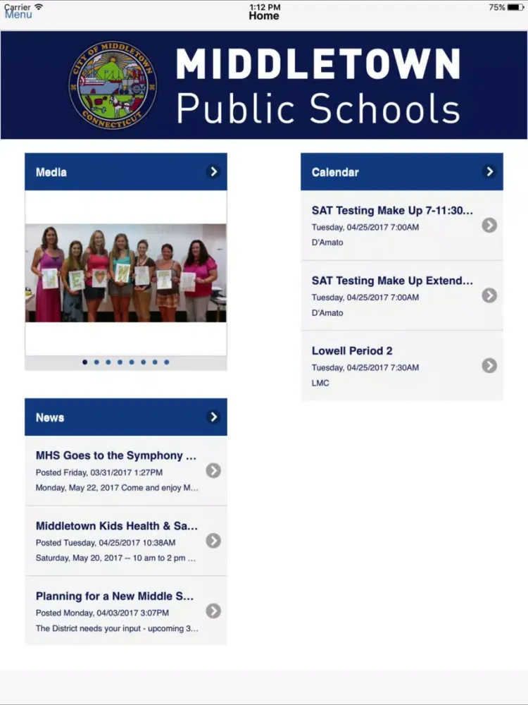 ภาพหน้าจอของ Middletown CT Public Schools iPad 