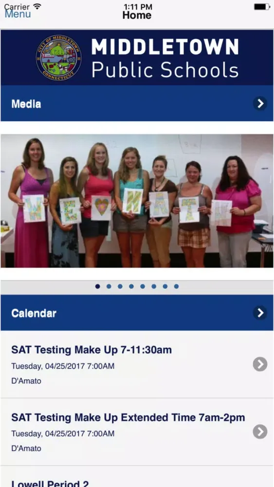 ภาพหน้าจอของ Middletown CT Public Schools