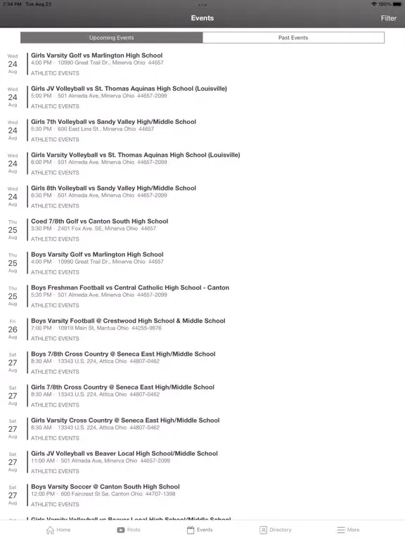 Capturas de pantalla de Minerva Local School District iPad 