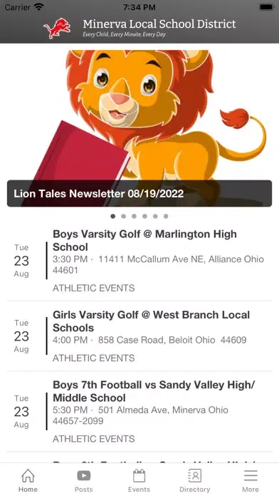 Capturas de pantalla de Minerva Local School District