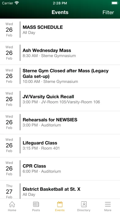 Saint Xavier High School Screenshots